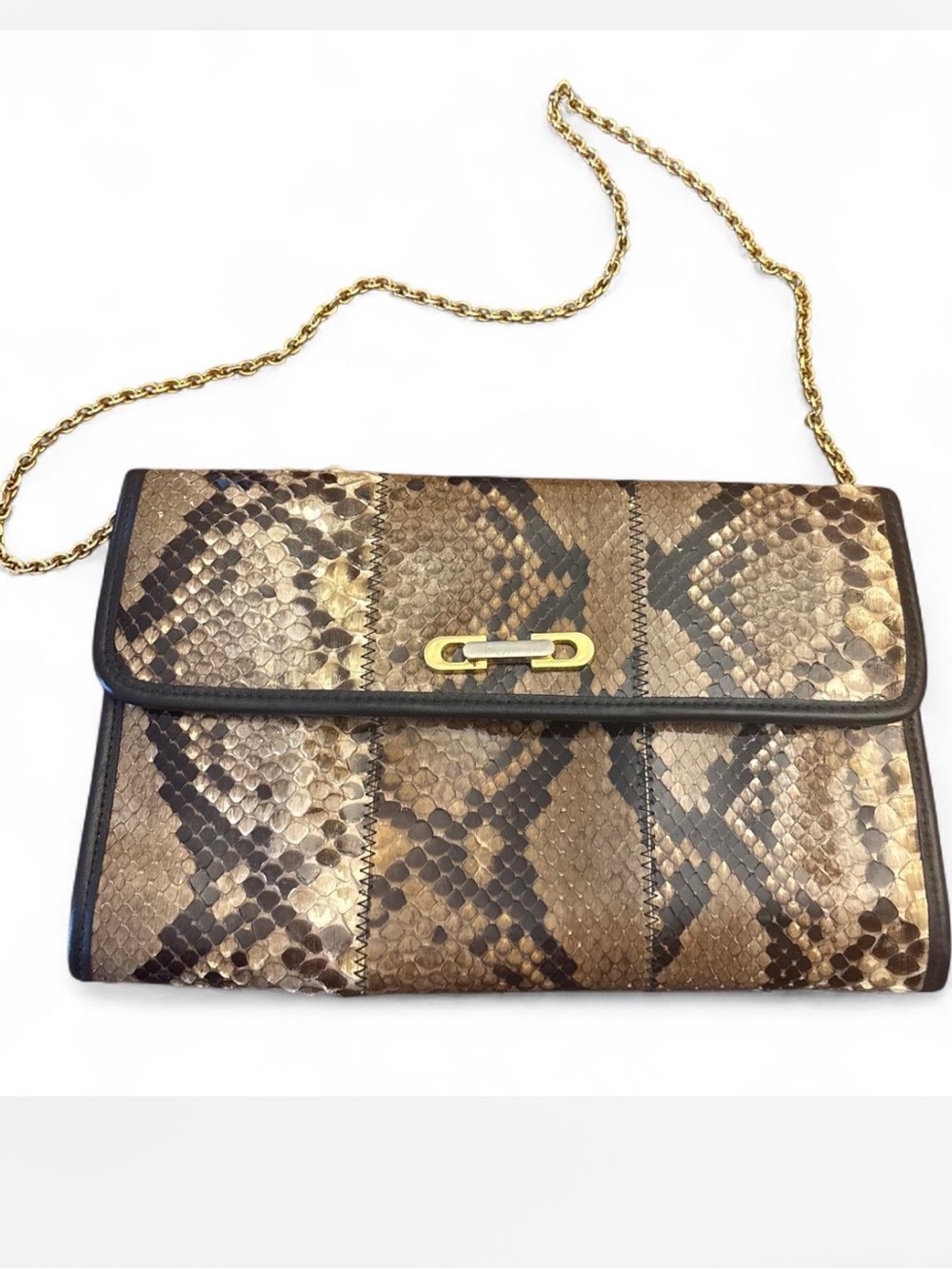 Authentic Rare Vintage Y2K Genuine Snake Skin Clutch NWT ~ Original by Caprice